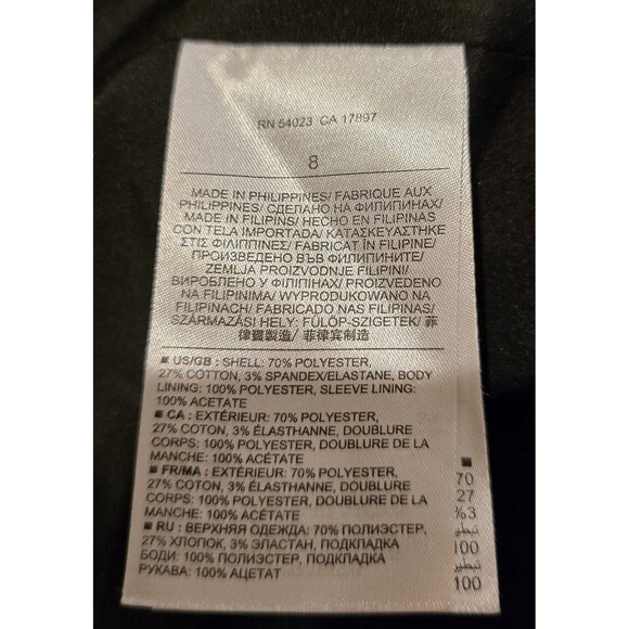 Banana Republic Collarless Blazer Dark Grey Pattern Size 8‎ - Picture 6 of 6